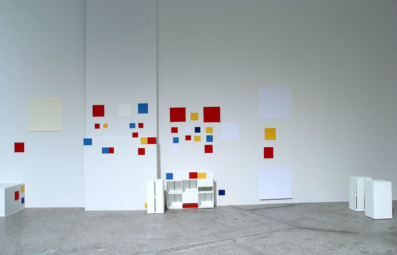David Alker Peter Liddell Mondrian's Studio installation at Castlefield Gallery 2004
